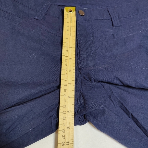 Athleta Stellar Straight Pant Navy Blue Slash Pockets Womens 8 Casual Lightweigh - Picture 12 of 12